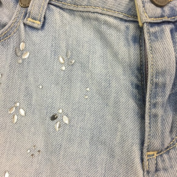 PAIGE Silver Rhinestone JIMMY JIMMY SKINNY Jeans - Picture 11 of 11